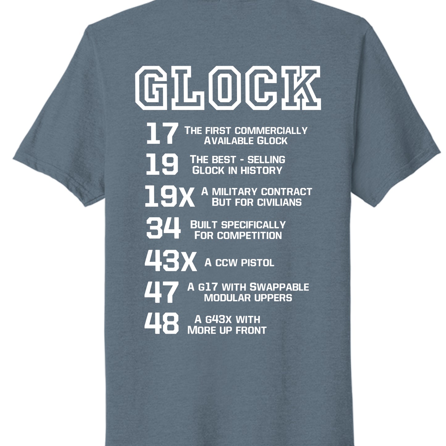 Steel Blue Heather - BACK